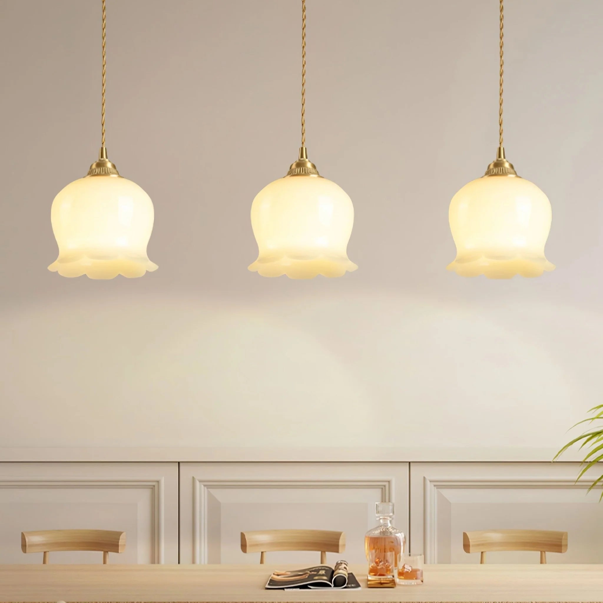 AuroraBloom Glass Pendant Light