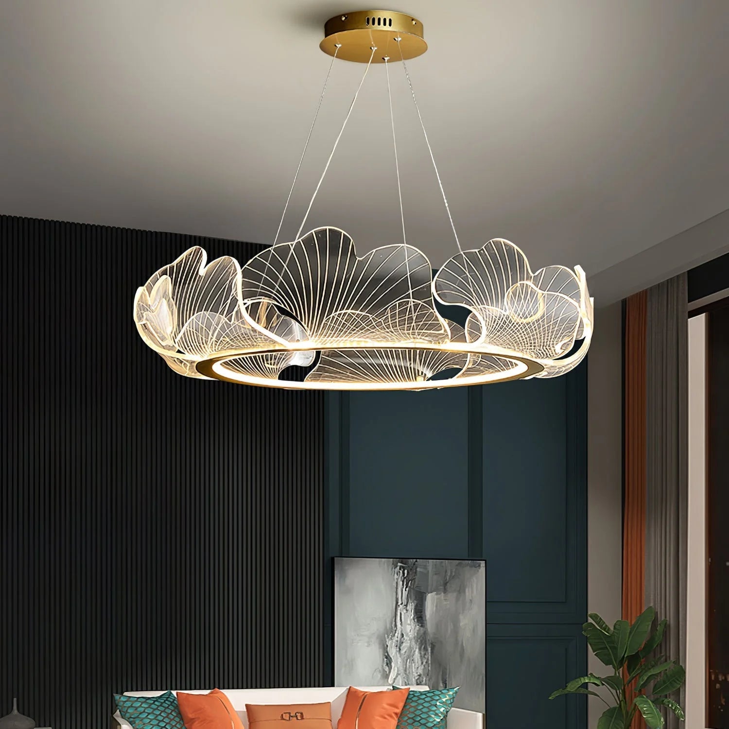 OceanicTide Azure Acrylic Chandelier