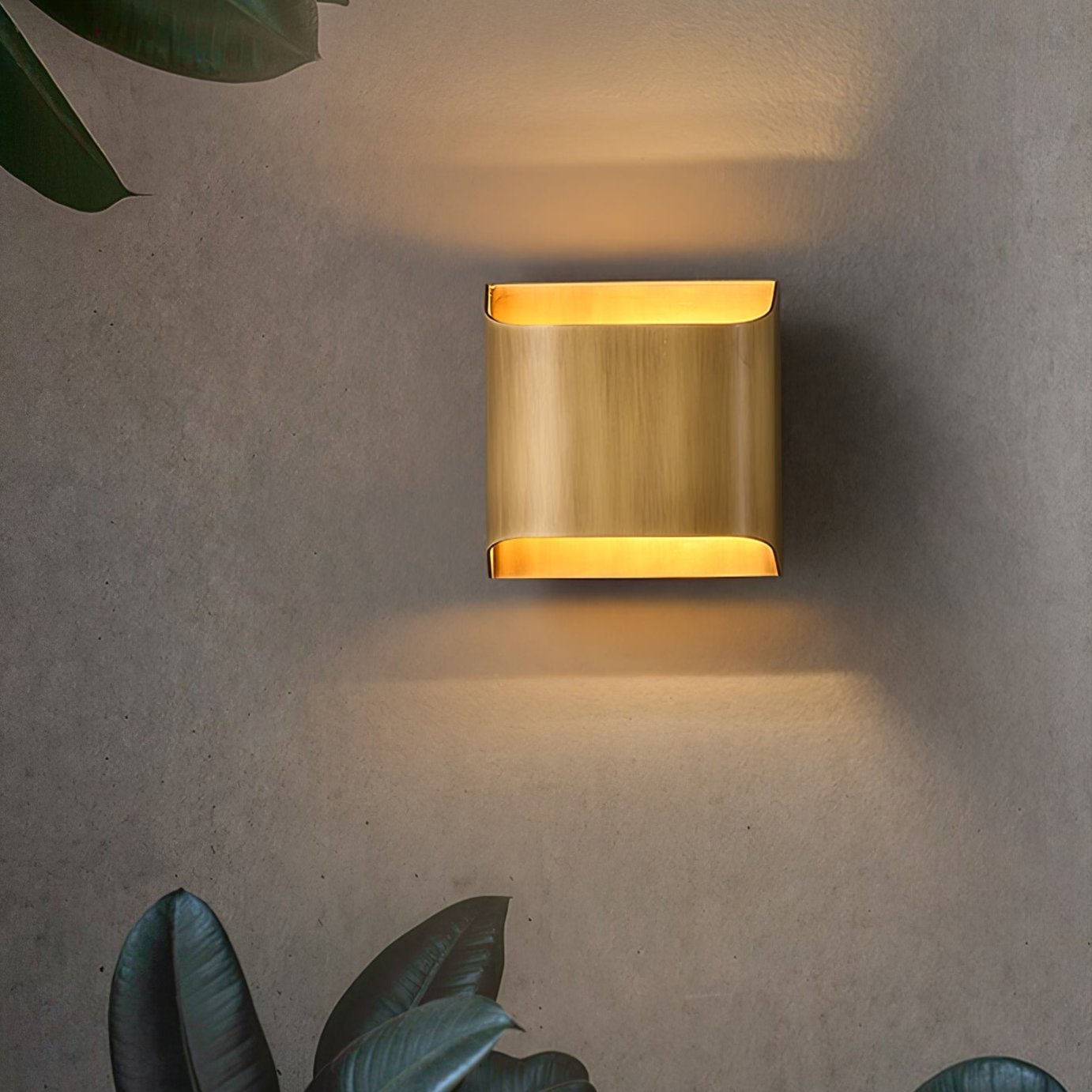 LegacyCube Brass Geometry Wall Light