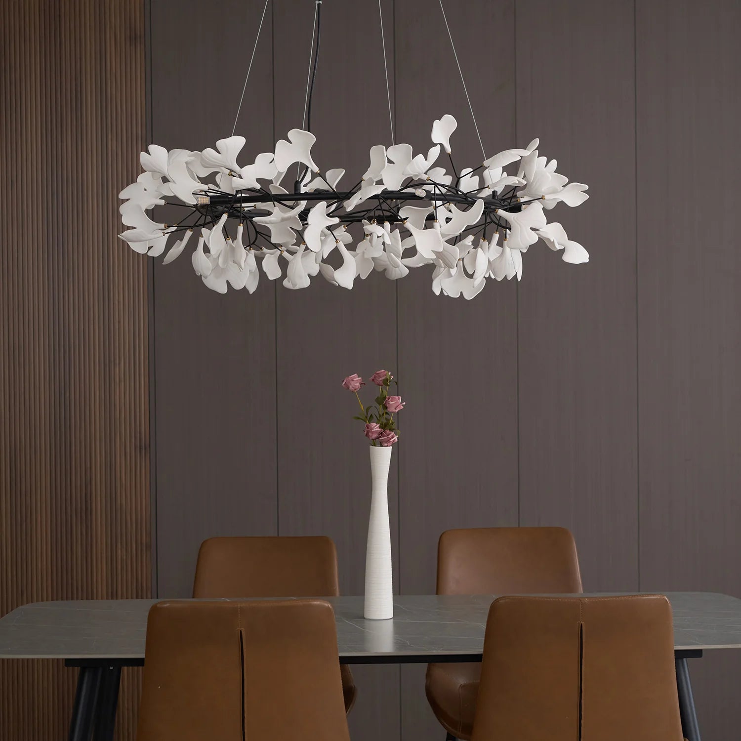 GingkoArtifact Ceramic Chandelier