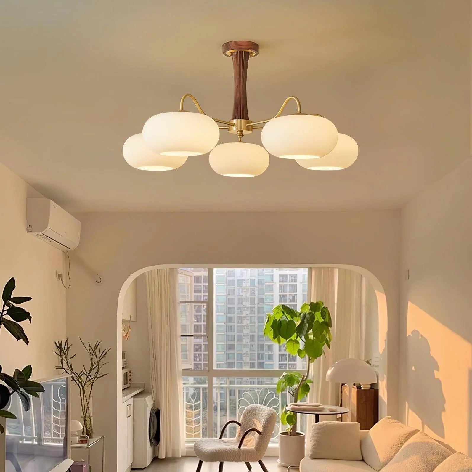 AmberHalo Shaded Glass Chandelier