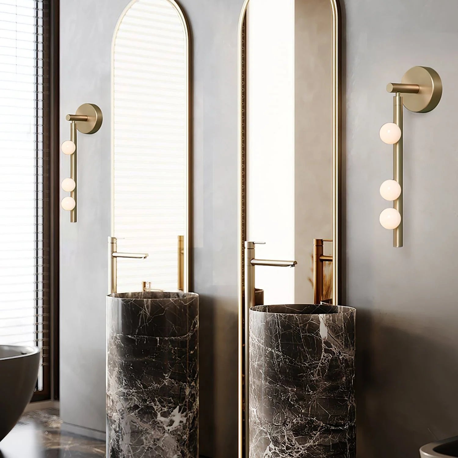 BrassLumina Glass Bar Wall Light