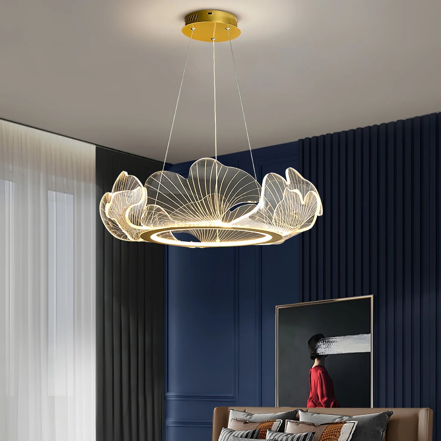 OceanicTide Azure Acrylic Chandelier