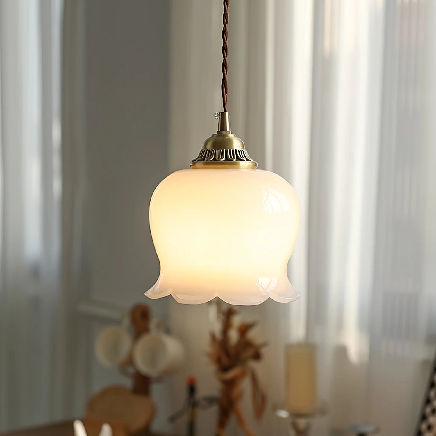 AuroraBloom Glass Pendant Light