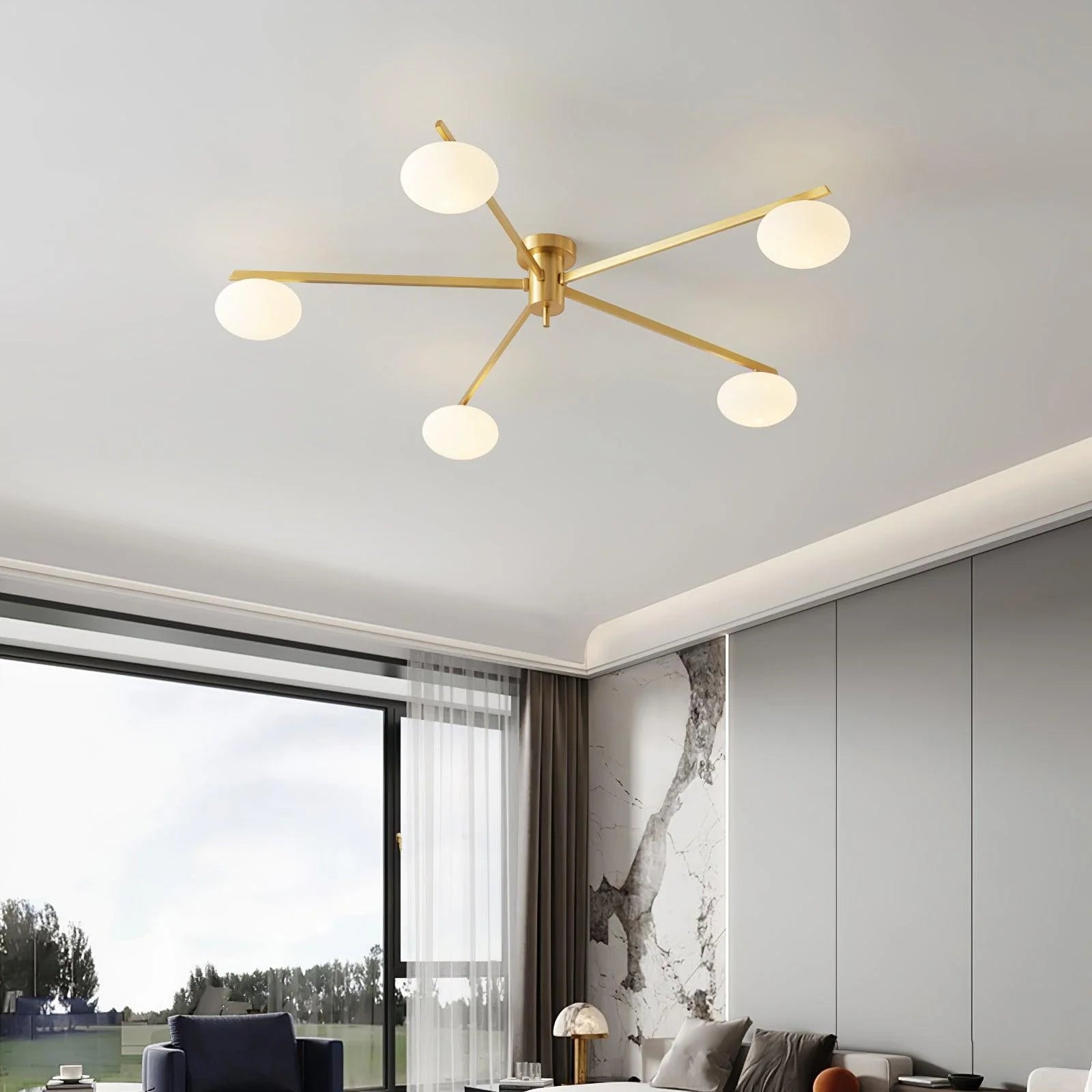 AstroAxis Linear Glass Ceiling Light