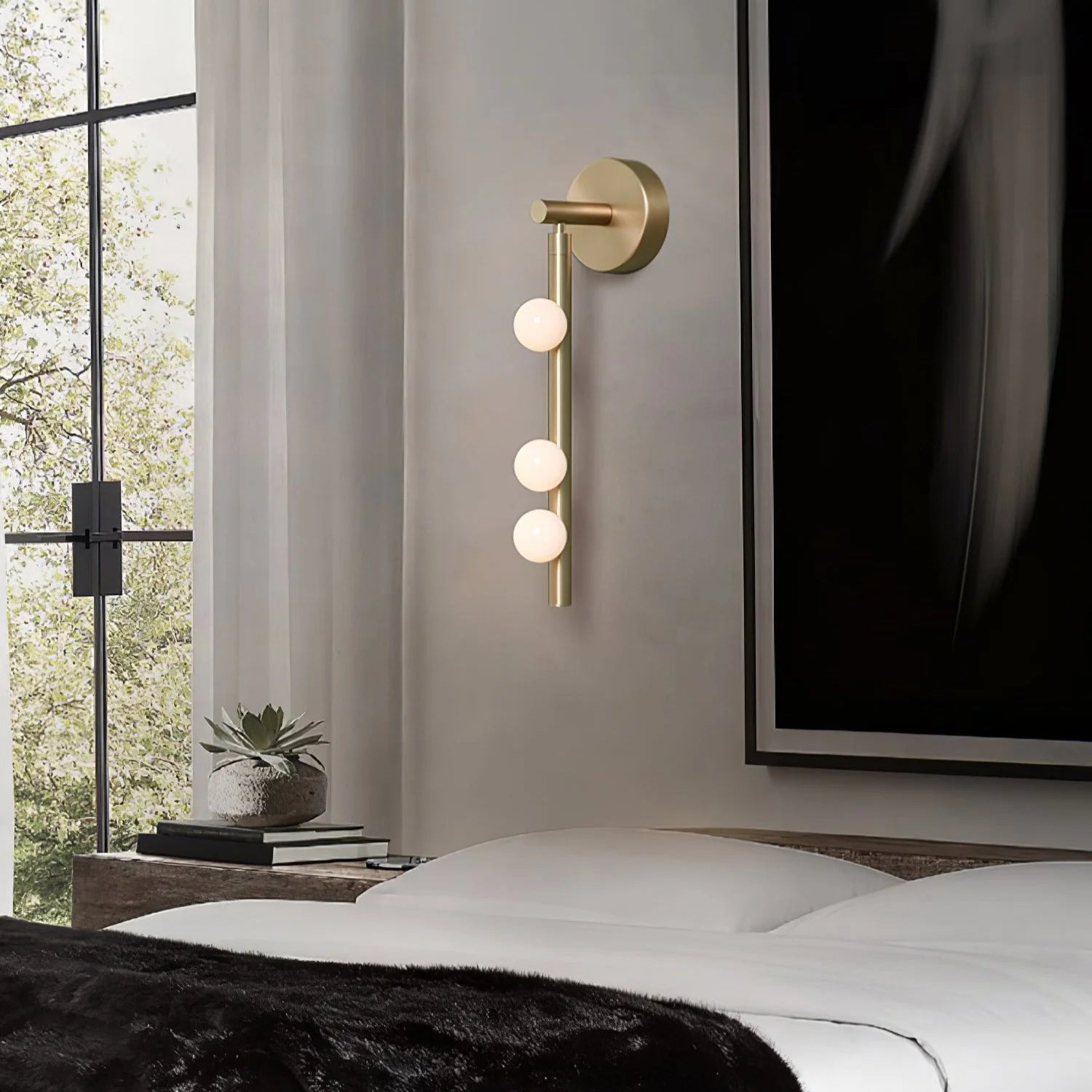 BrassLumina Glass Bar Wall Light