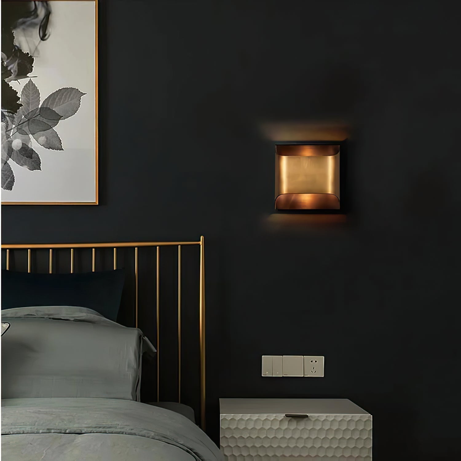 LegacyCube Brass Geometry Wall Light
