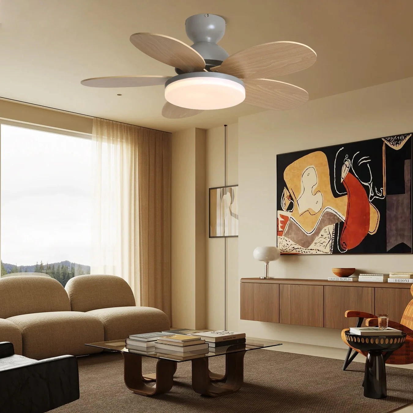 PetalBreeze Chromatic Fan Light