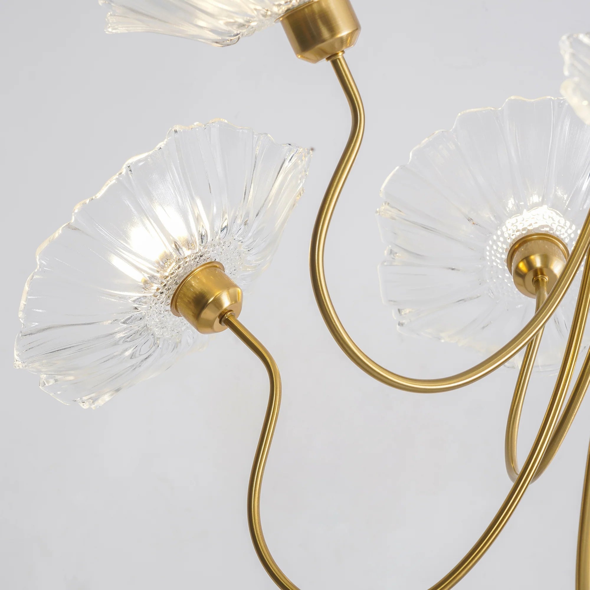 LotusZenith Crystal Glass Chandelier