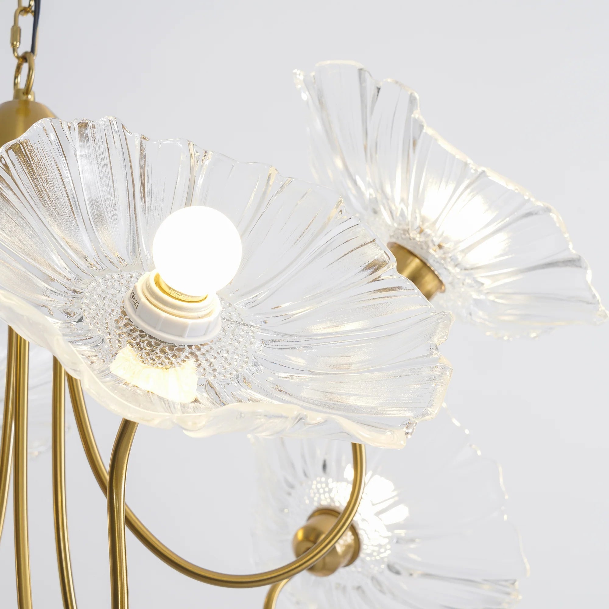 LotusZenith Crystal Glass Chandelier