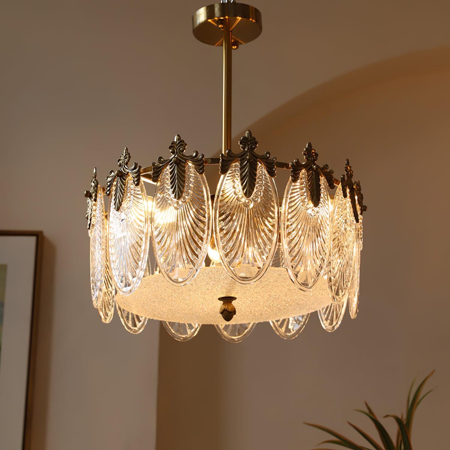 GalaxyWeave Intricate Glass Chandelier