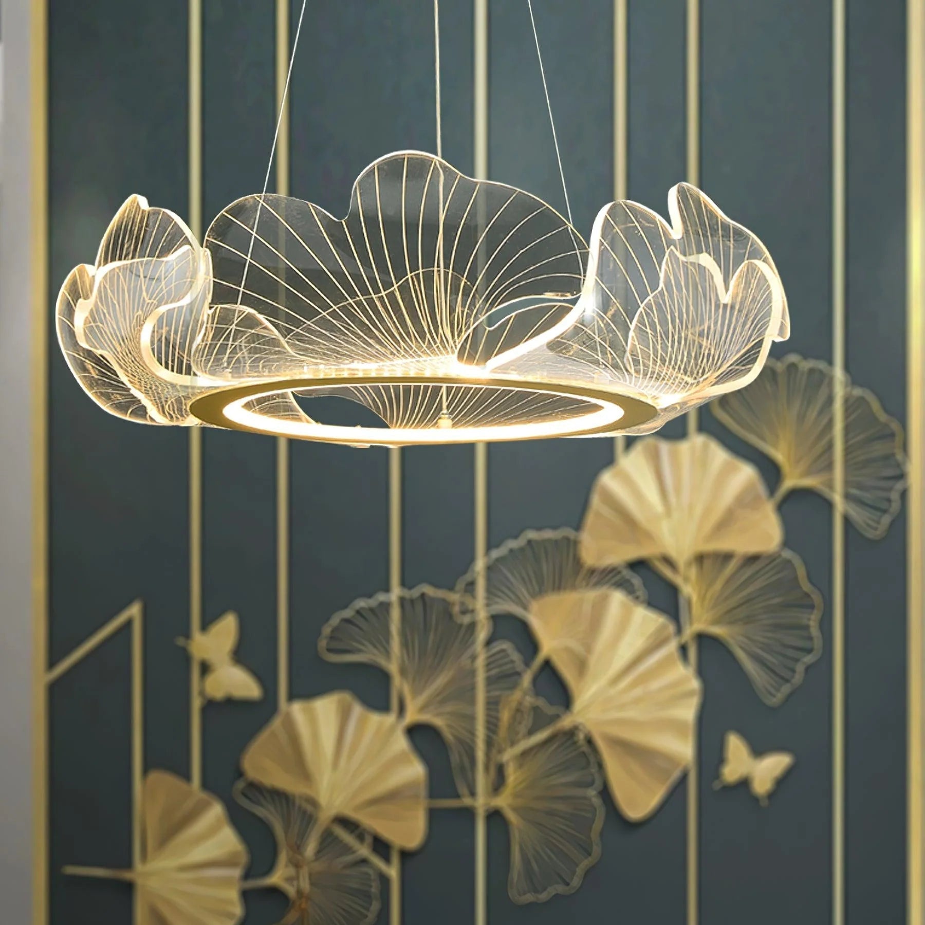 OceanicTide Azure Acrylic Chandelier