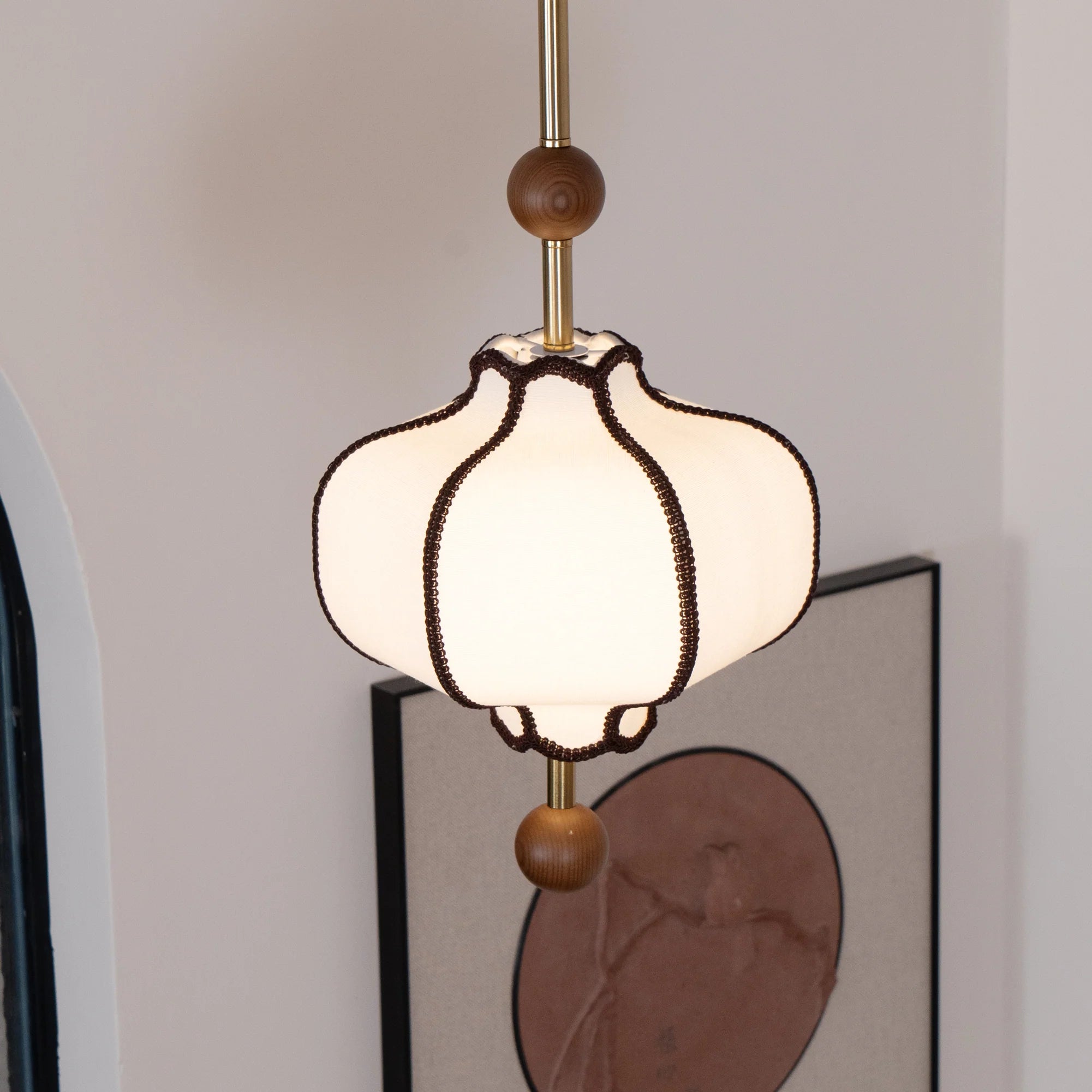 DoricDome Vintage Fabric Pendant