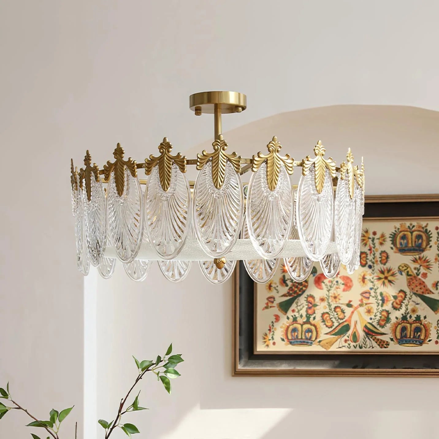 GalaxyWeave Intricate Glass Chandelier