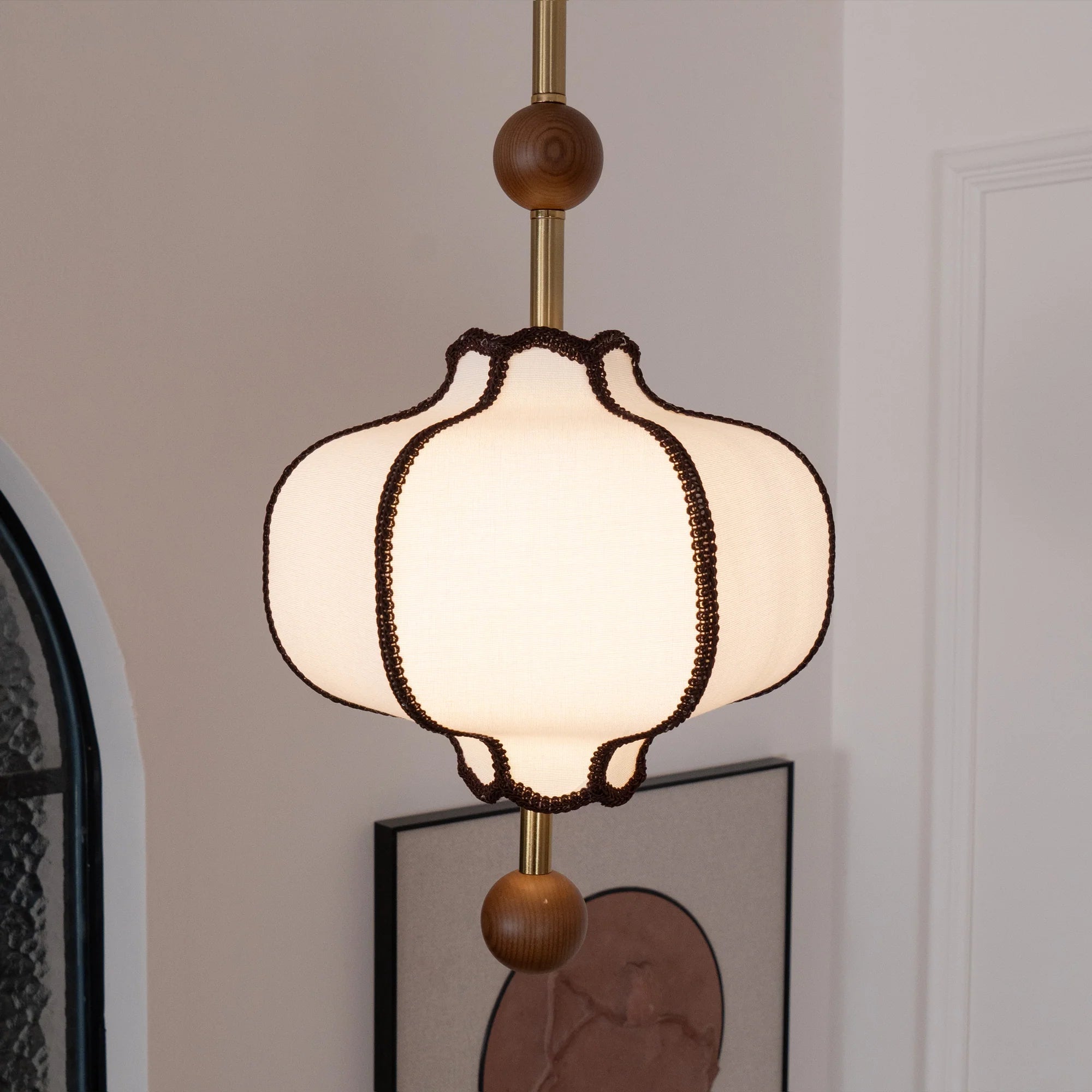 DoricDome Vintage Fabric Pendant