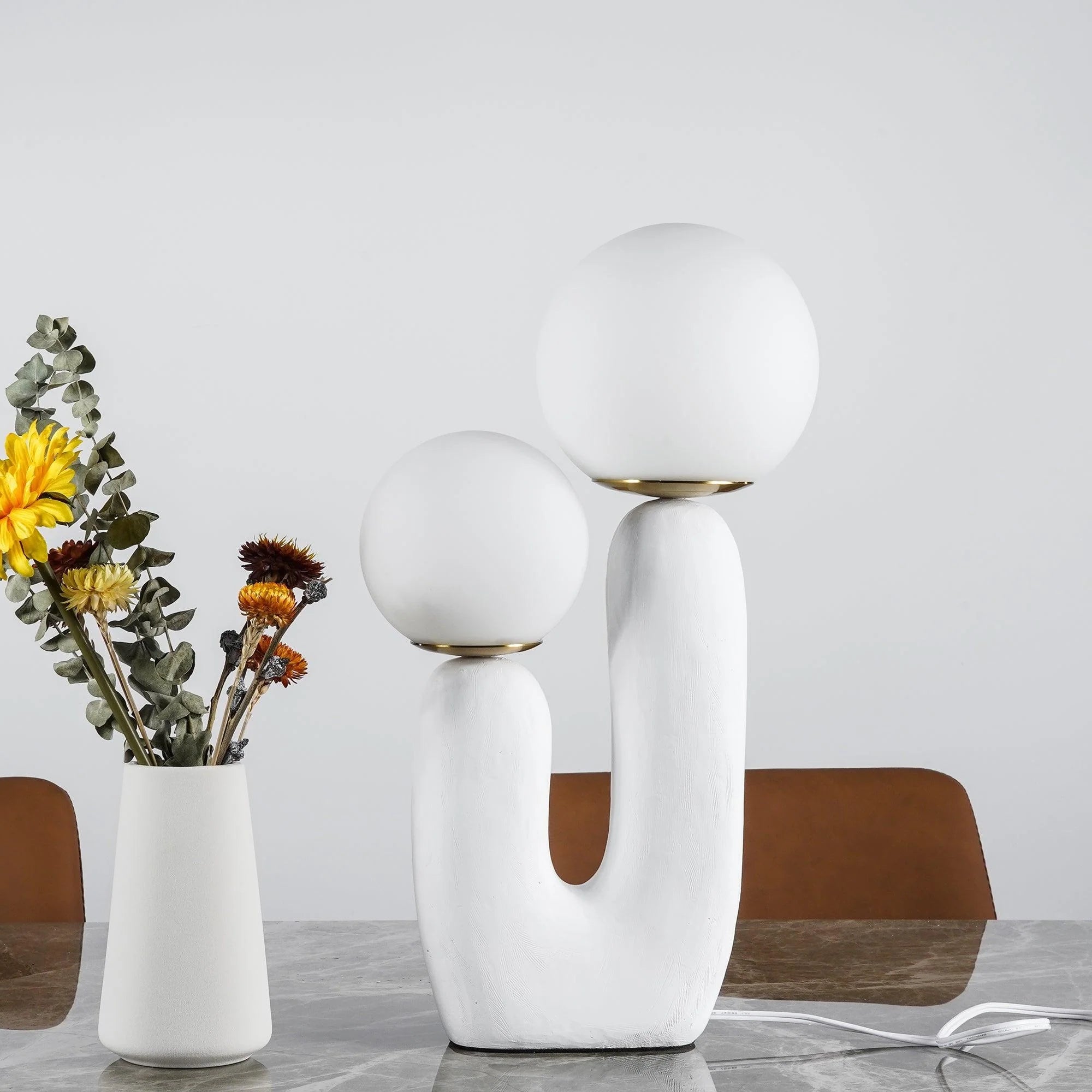 OasisSphere Glass Cactus Table Lamp