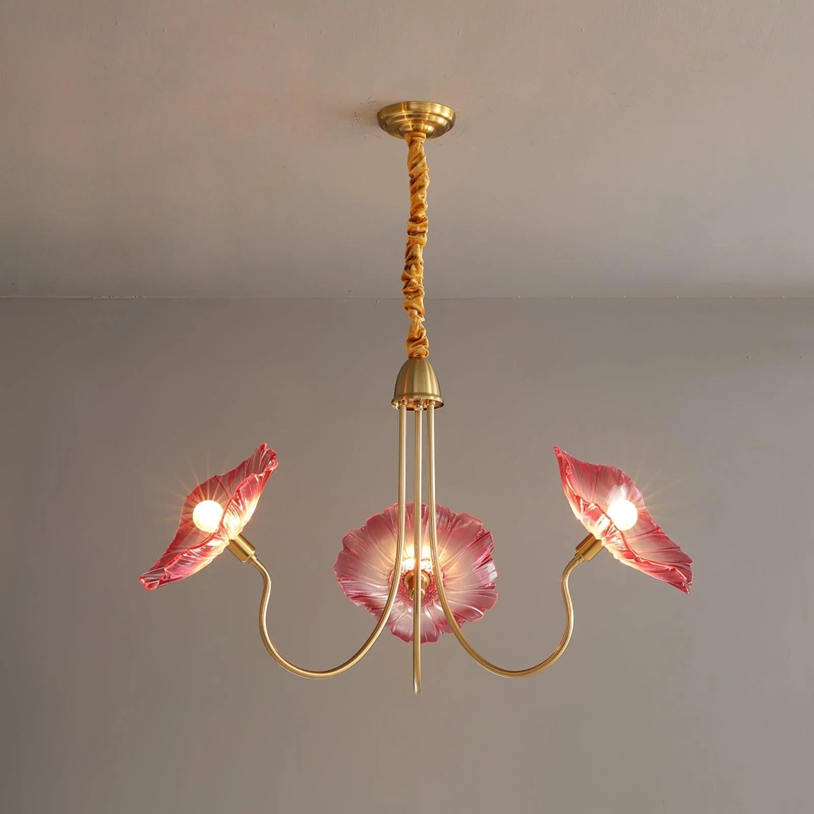 LotusZenith Crystal Glass Chandelier