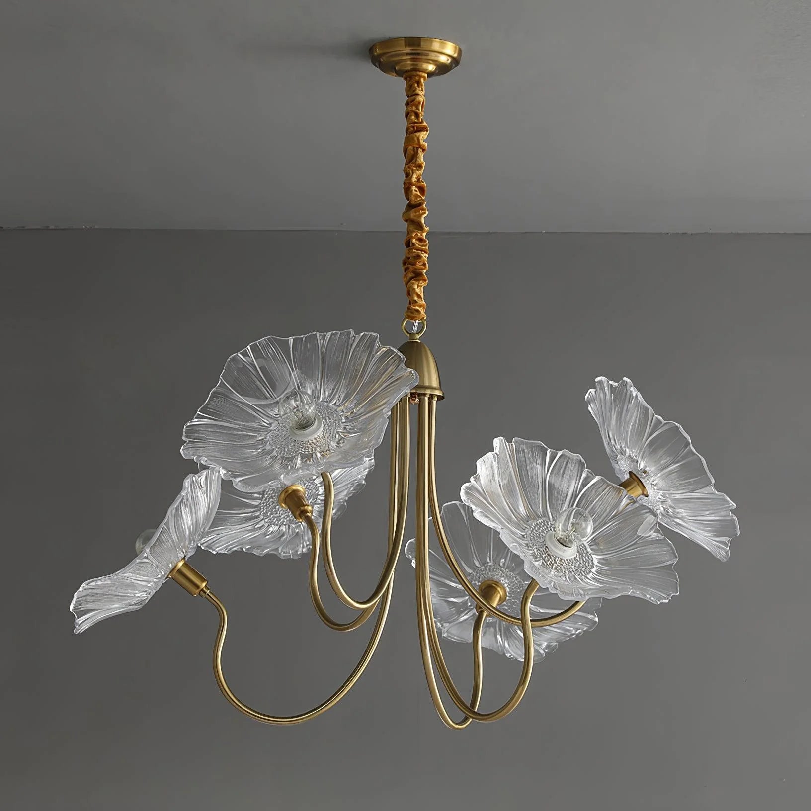 LotusZenith Crystal Glass Chandelier