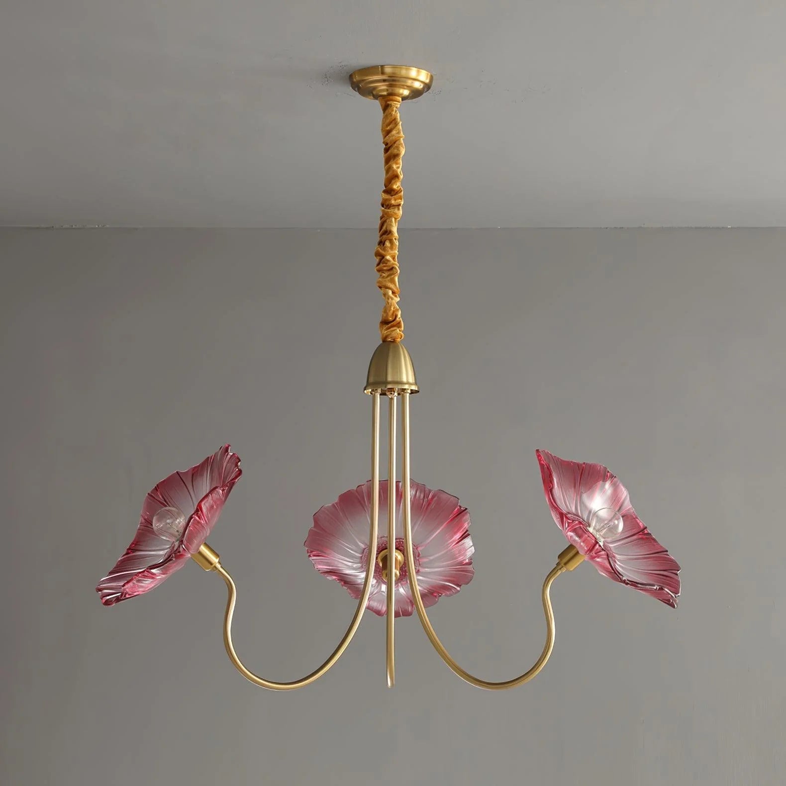 LotusZenith Crystal Glass Chandelier