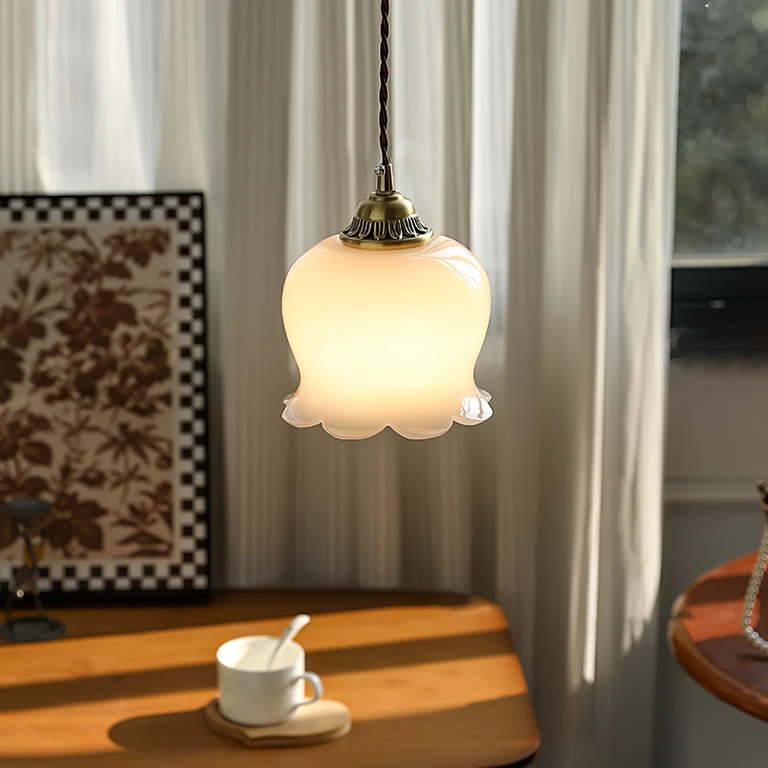 AuroraBloom Glass Pendant Light