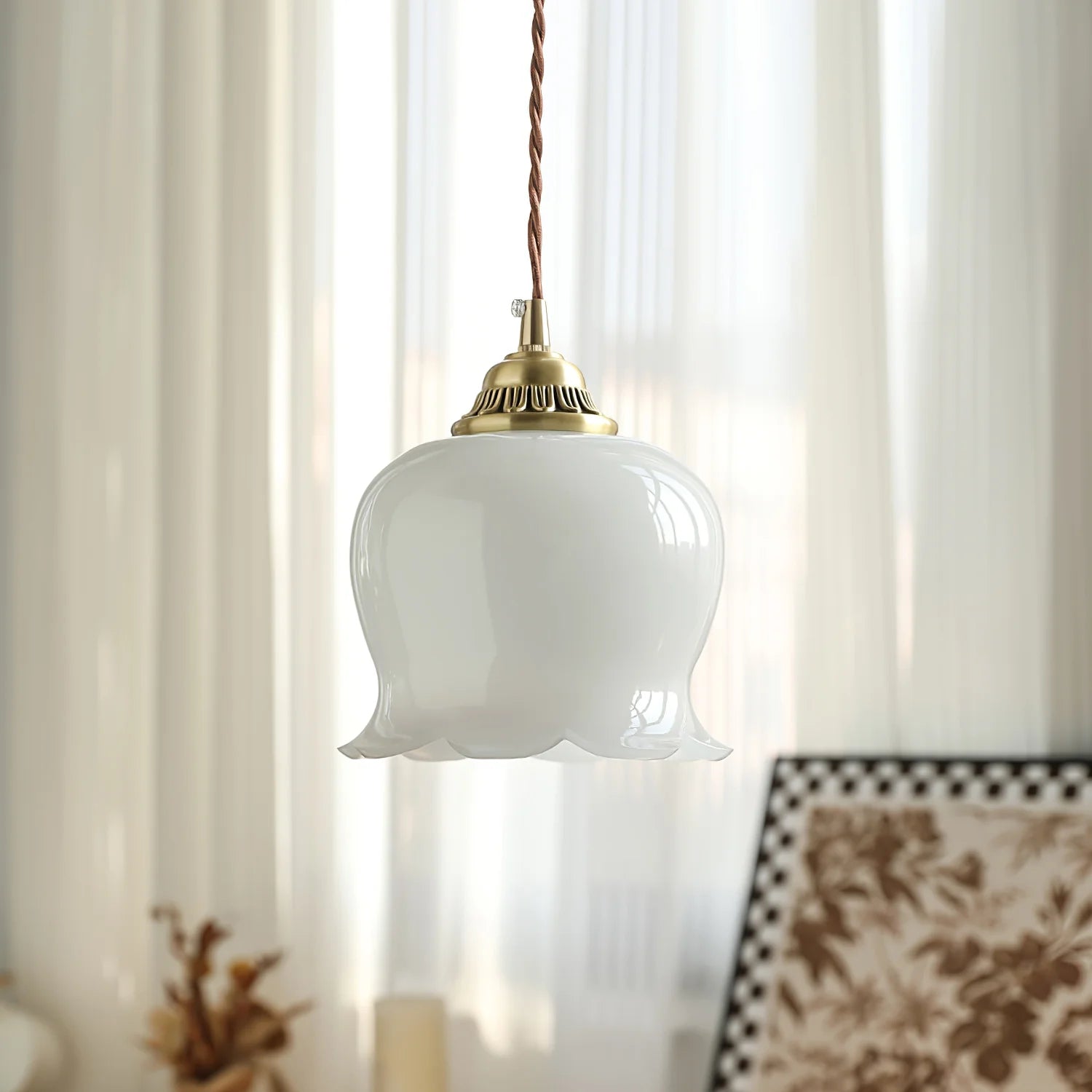 AuroraBloom Glass Pendant Light