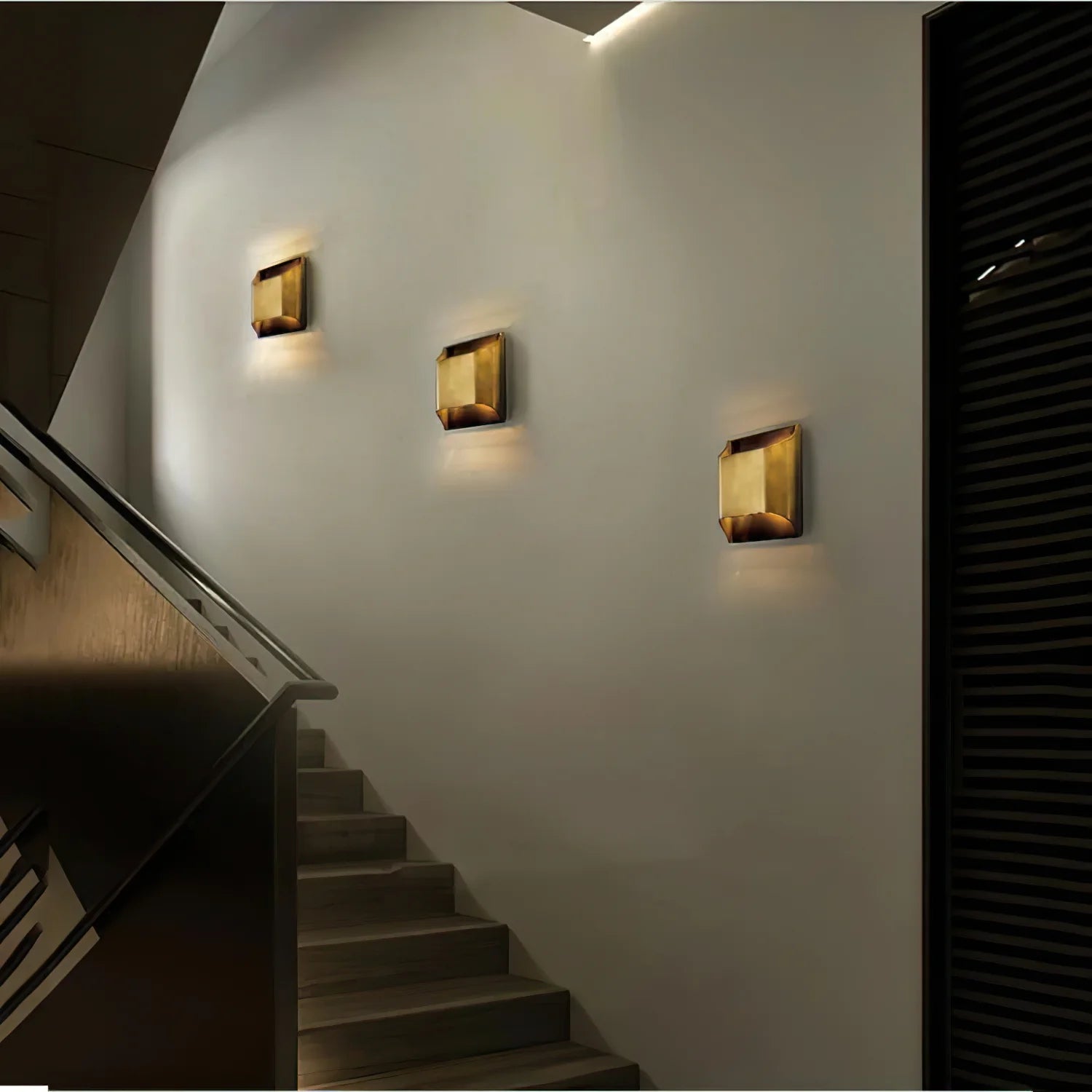 LegacyCube Brass Geometry Wall Light