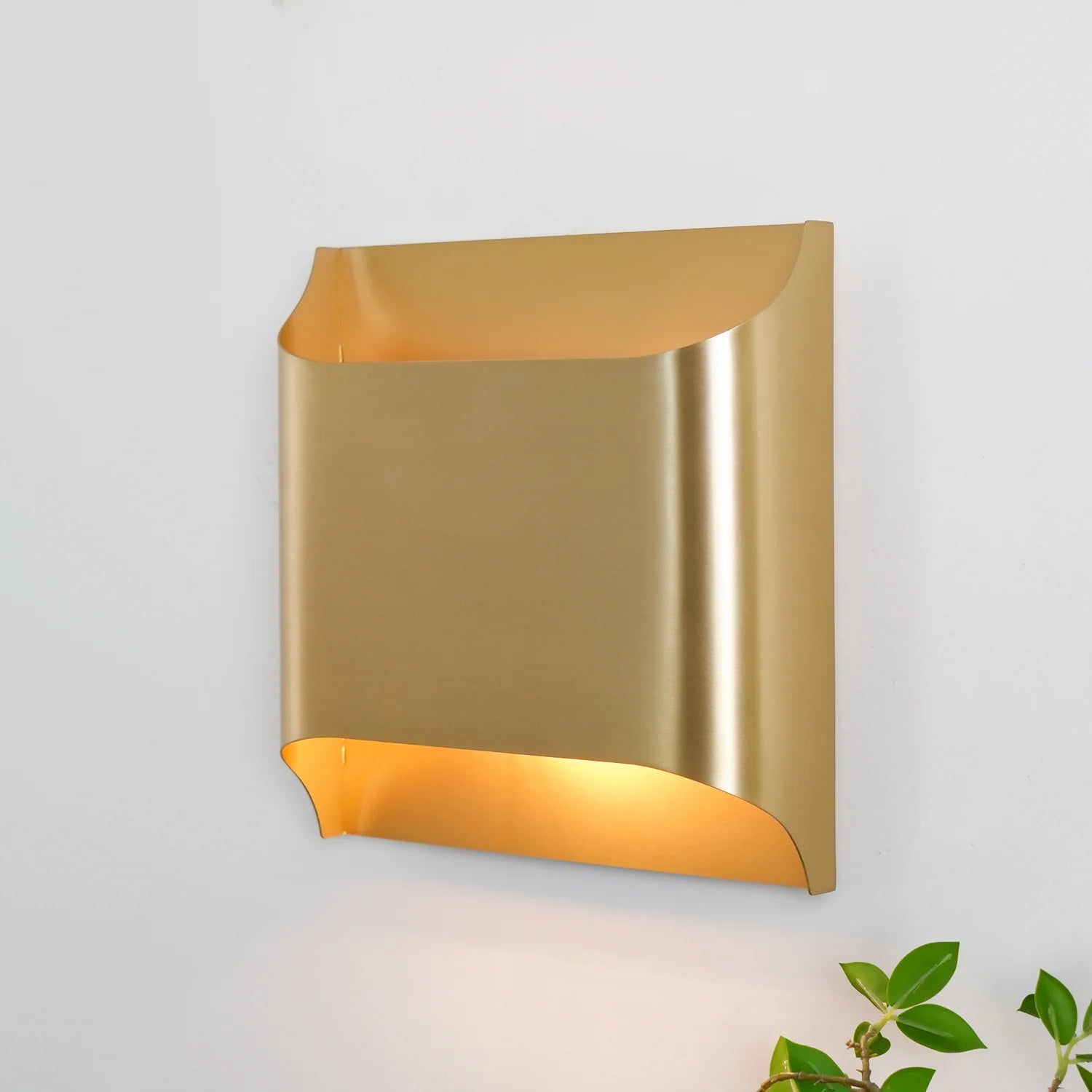 LegacyCube Brass Geometry Wall Light