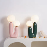 OasisSphere Glass Cactus Table Lamp