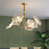 LotusZenith Crystal Glass Chandelier