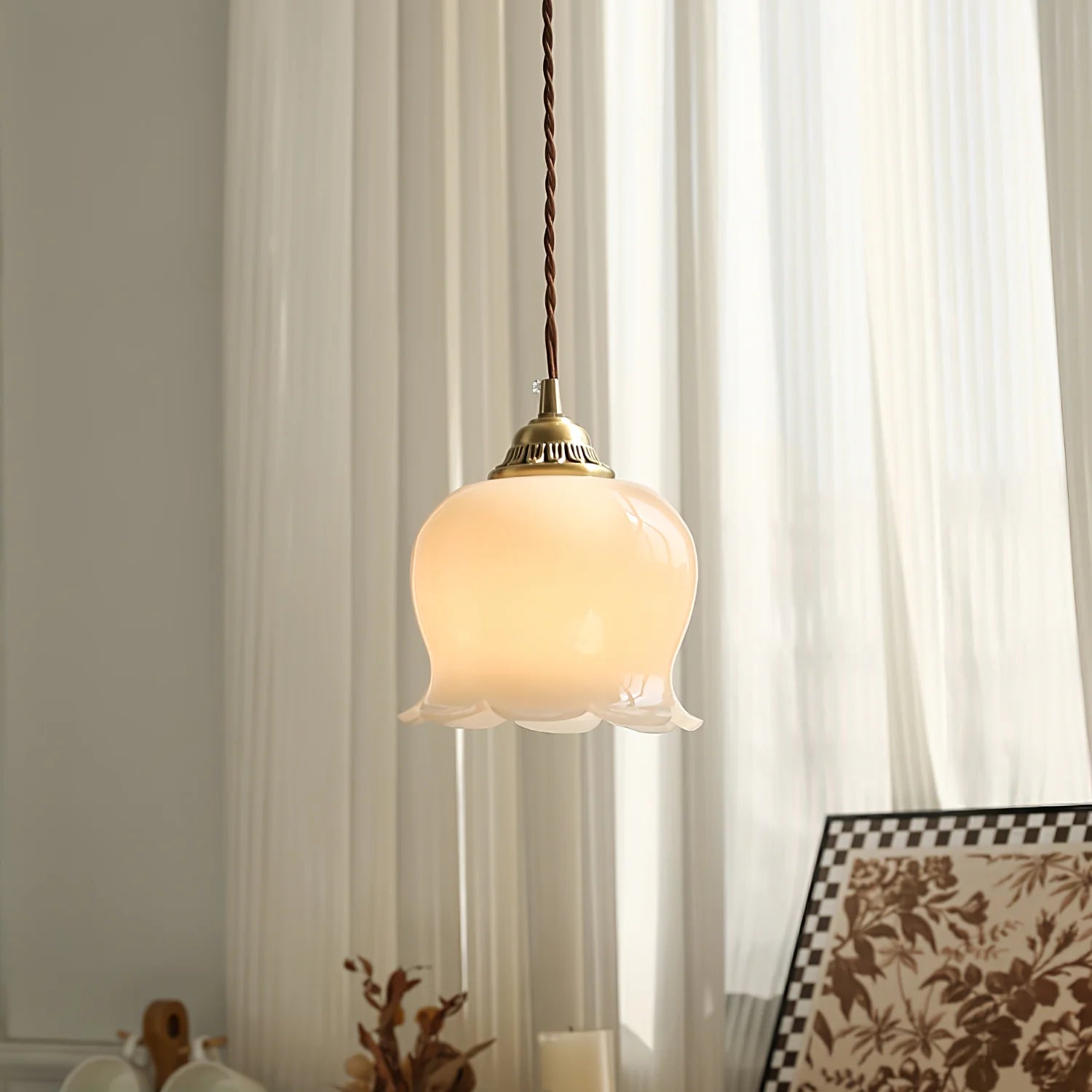 AuroraBloom Glass Pendant Light