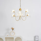 LotusZenith Crystal Glass Chandelier