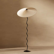 Traditional Cloth Curve-Metal Floor Lamp