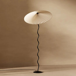 Traditional Cloth Curve-Metal Floor Lamp
