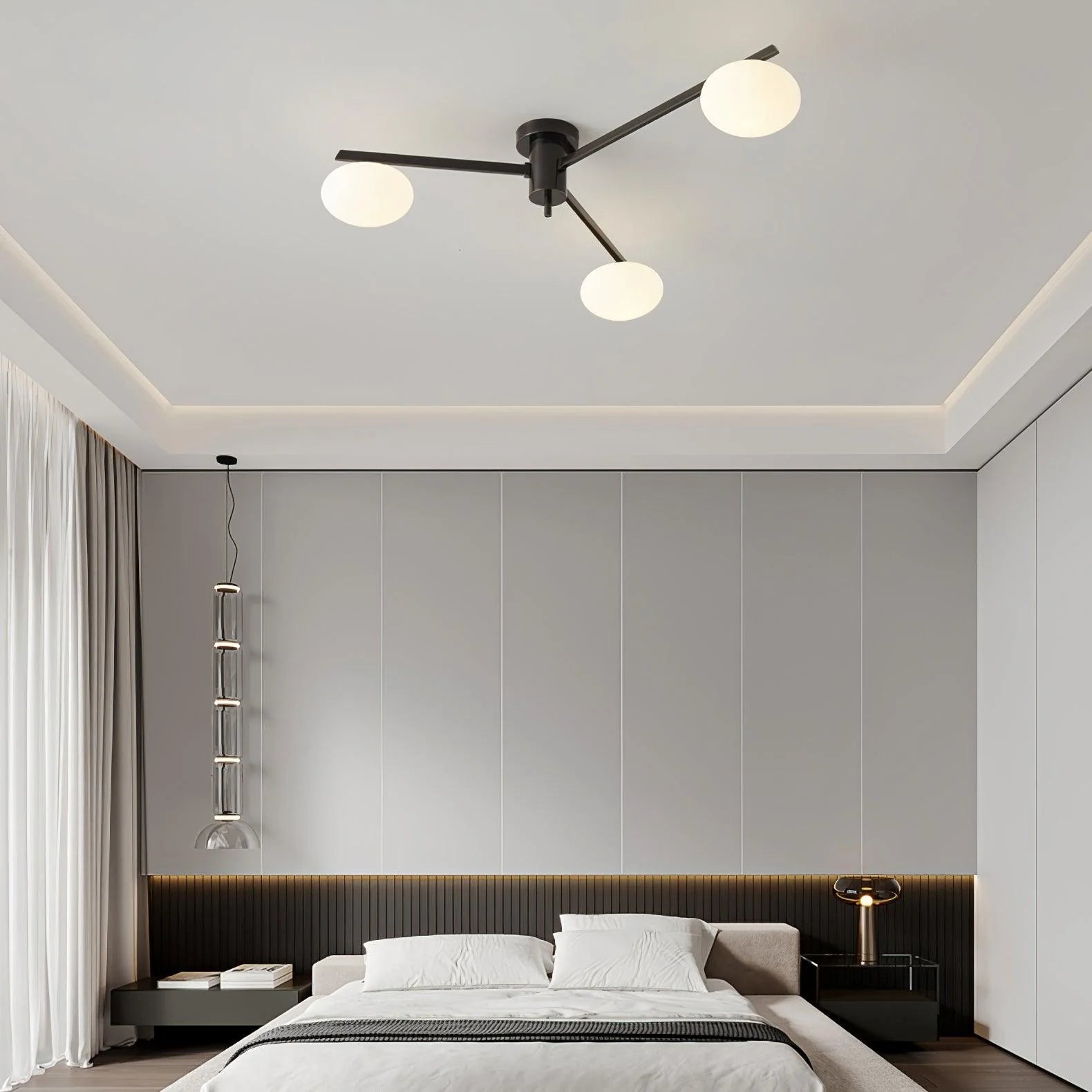 AstroAxis Linear Glass Ceiling Light