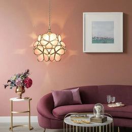 Chic Floral Glass Pendant Light