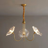 LotusZenith Crystal Glass Chandelier