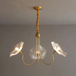 Classy LotusBloom Glass Chandelier