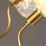 LotusZenith Crystal Glass Chandelier