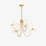 LotusZenith Crystal Glass Chandelier